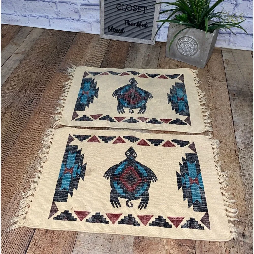 💜 2 Southwestern Turtle Placemats 13x19